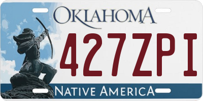 OK license plate 427ZPI