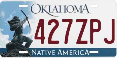 OK license plate 427ZPJ