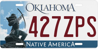 OK license plate 427ZPS
