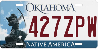 OK license plate 427ZPW