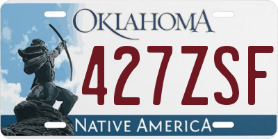 OK license plate 427ZSF