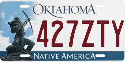 OK license plate 427ZTY