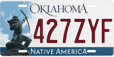 OK license plate 427ZYF