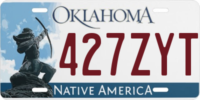 OK license plate 427ZYT