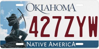 OK license plate 427ZYW