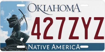 OK license plate 427ZYZ