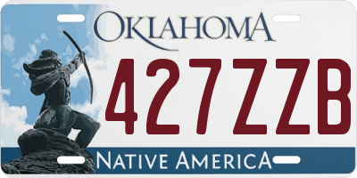 OK license plate 427ZZB