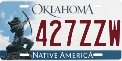 OK license plate 427ZZW