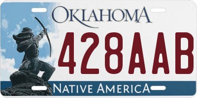 OK license plate 428AAB