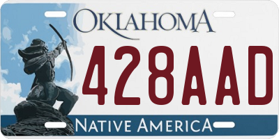 OK license plate 428AAD