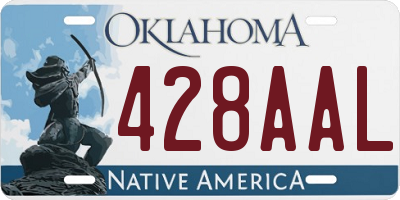 OK license plate 428AAL