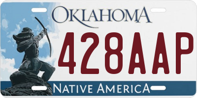 OK license plate 428AAP