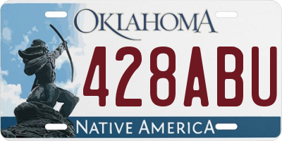 OK license plate 428ABU