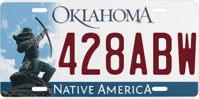 OK license plate 428ABW