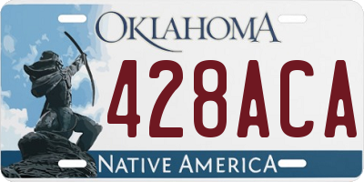 OK license plate 428ACA