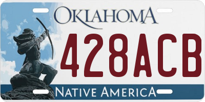 OK license plate 428ACB