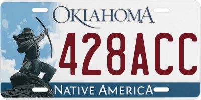 OK license plate 428ACC
