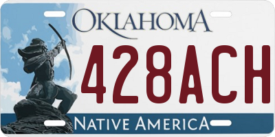 OK license plate 428ACH