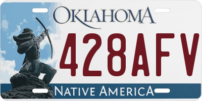 OK license plate 428AFV
