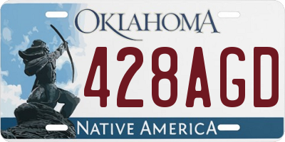 OK license plate 428AGD