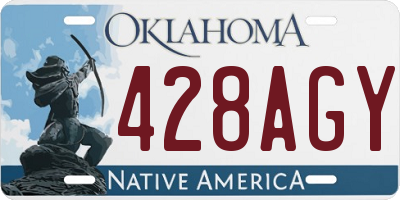 OK license plate 428AGY