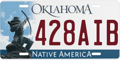 OK license plate 428AIB
