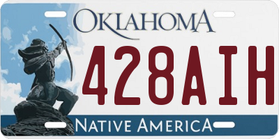 OK license plate 428AIH