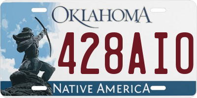 OK license plate 428AIO