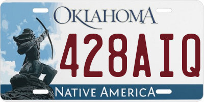 OK license plate 428AIQ