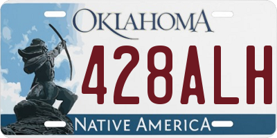 OK license plate 428ALH