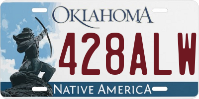 OK license plate 428ALW