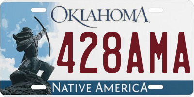 OK license plate 428AMA