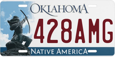 OK license plate 428AMG