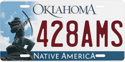 OK license plate 428AMS