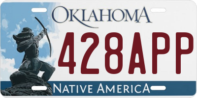 OK license plate 428APP