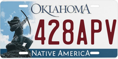OK license plate 428APV