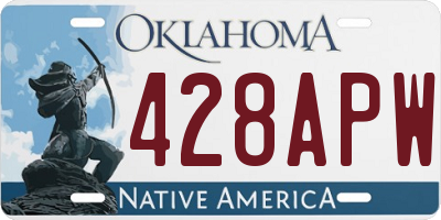 OK license plate 428APW