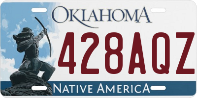 OK license plate 428AQZ