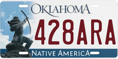 OK license plate 428ARA