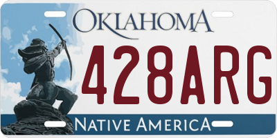 OK license plate 428ARG