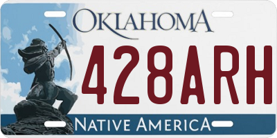 OK license plate 428ARH