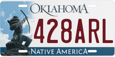 OK license plate 428ARL