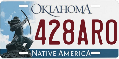 OK license plate 428ARO