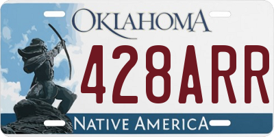 OK license plate 428ARR