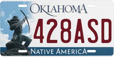 OK license plate 428ASD