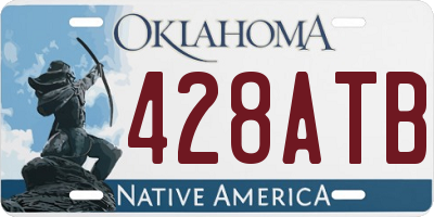 OK license plate 428ATB