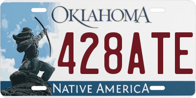 OK license plate 428ATE