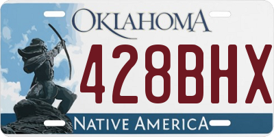 OK license plate 428BHX