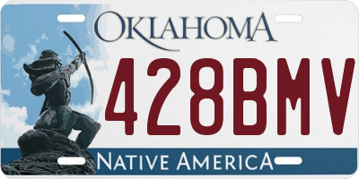 OK license plate 428BMV