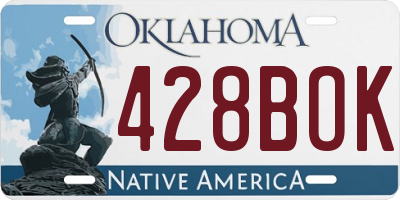 OK license plate 428BOK